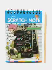 Голубой скрэтбук, блокнот для рисования, scratch note, блокнот