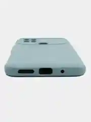 Серый силиконовый чехол на Xiaomi Poco C40 ( Сяоми Поко С40 ) прозрачный , защита камеры