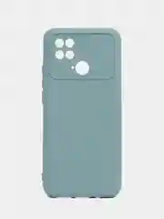 Серый силиконовый чехол на Xiaomi Poco C40 ( Сяоми Поко С40 ) прозрачный , защита камеры