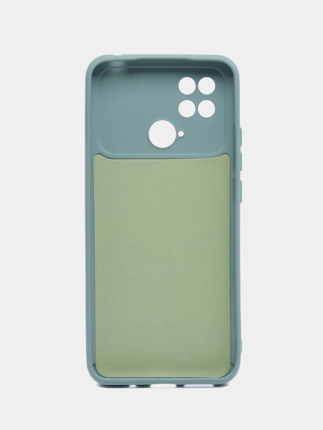 Серый силиконовый чехол на Xiaomi Poco C40 ( Сяоми Поко С40 ) прозрачный , защита камеры