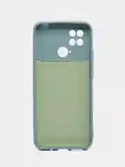 Серый силиконовый чехол на Xiaomi Poco C40 ( Сяоми Поко С40 ) прозрачный , защита камеры