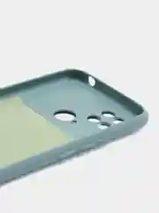 Серый силиконовый чехол на Xiaomi Poco C40 ( Сяоми Поко С40 ) прозрачный , защита камеры