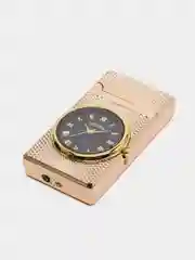 Бронзовый зажигалка автоген, с часами, с коробке