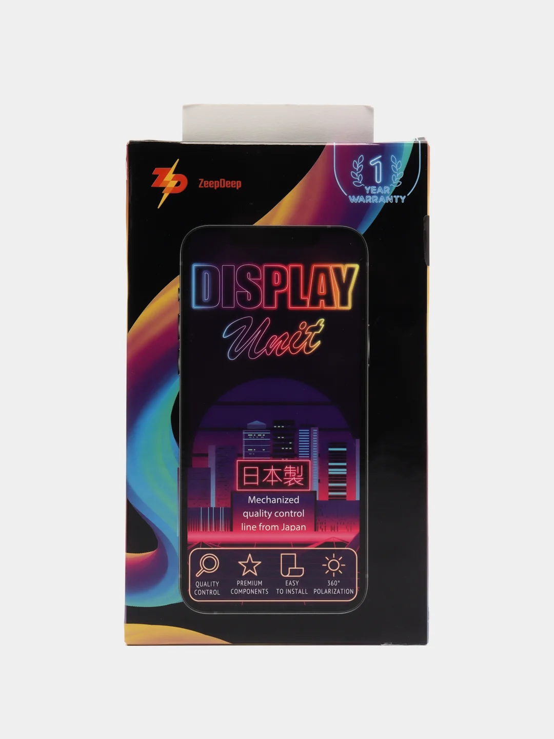 Черный дисплей в сборе с тачскрином ZeepDeep Premium для iPhone XS (Oled) + прокладка-абсорбер
