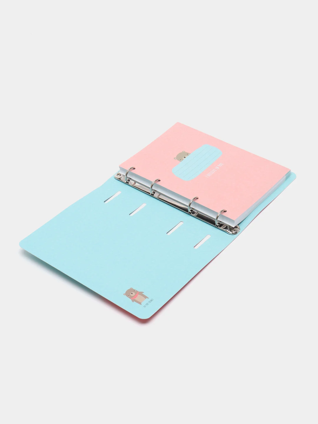 Тетрадь на кольцах А5, 120 л, "Tiny bear"