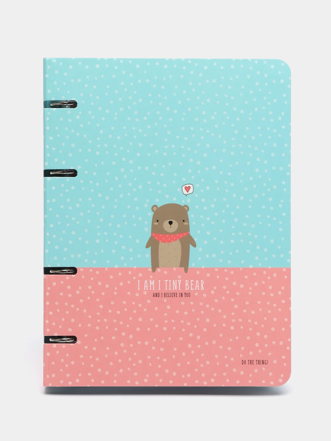 Тетрадь на кольцах А5, 120 л, "Tiny bear"