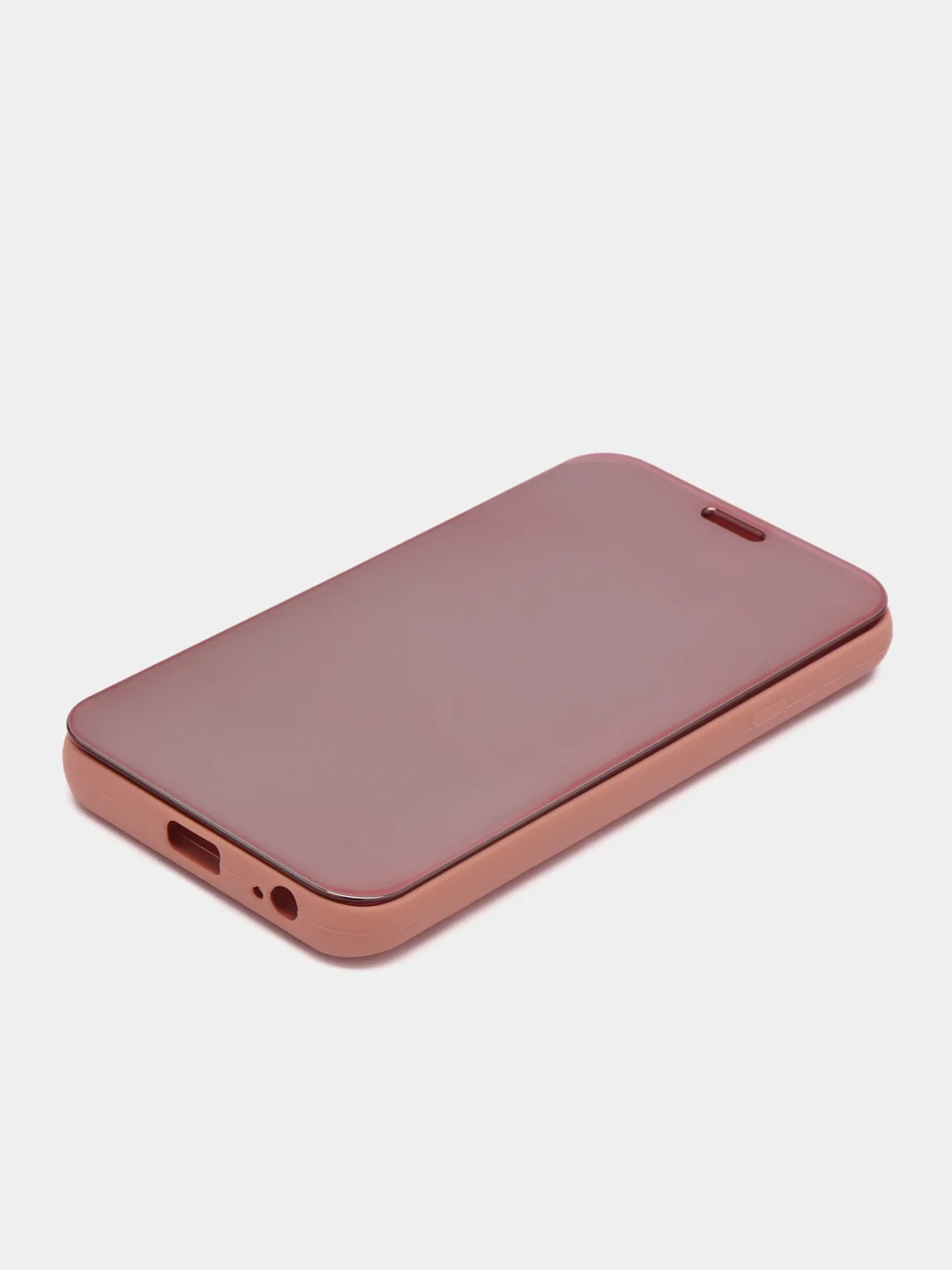 Коралловый чехол-книжка с прозрачным окном Samsung A6/A6 Plus/A8/A7/A9/J3/J4/J6/J8/A80/A81/A60/A91