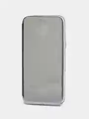 Серебряный чехол-книжка с прозрачным окном Samsung A6/A6 Plus/A8/A7/A9/J3/J4/J6/J8/A80/A81/A60/A91