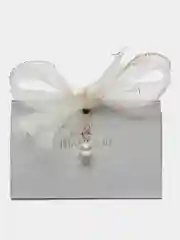 Серебряный коробка подарочная сборная с лентой