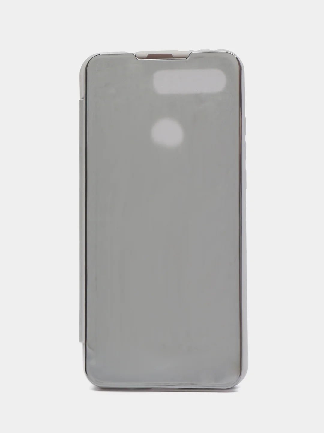 Серебряный чехол-книжка с прозрачным окном Huawei Psmart Z/ View20/Y5(2019/8s)/Y6p/Y7(2019)/P20 Lite