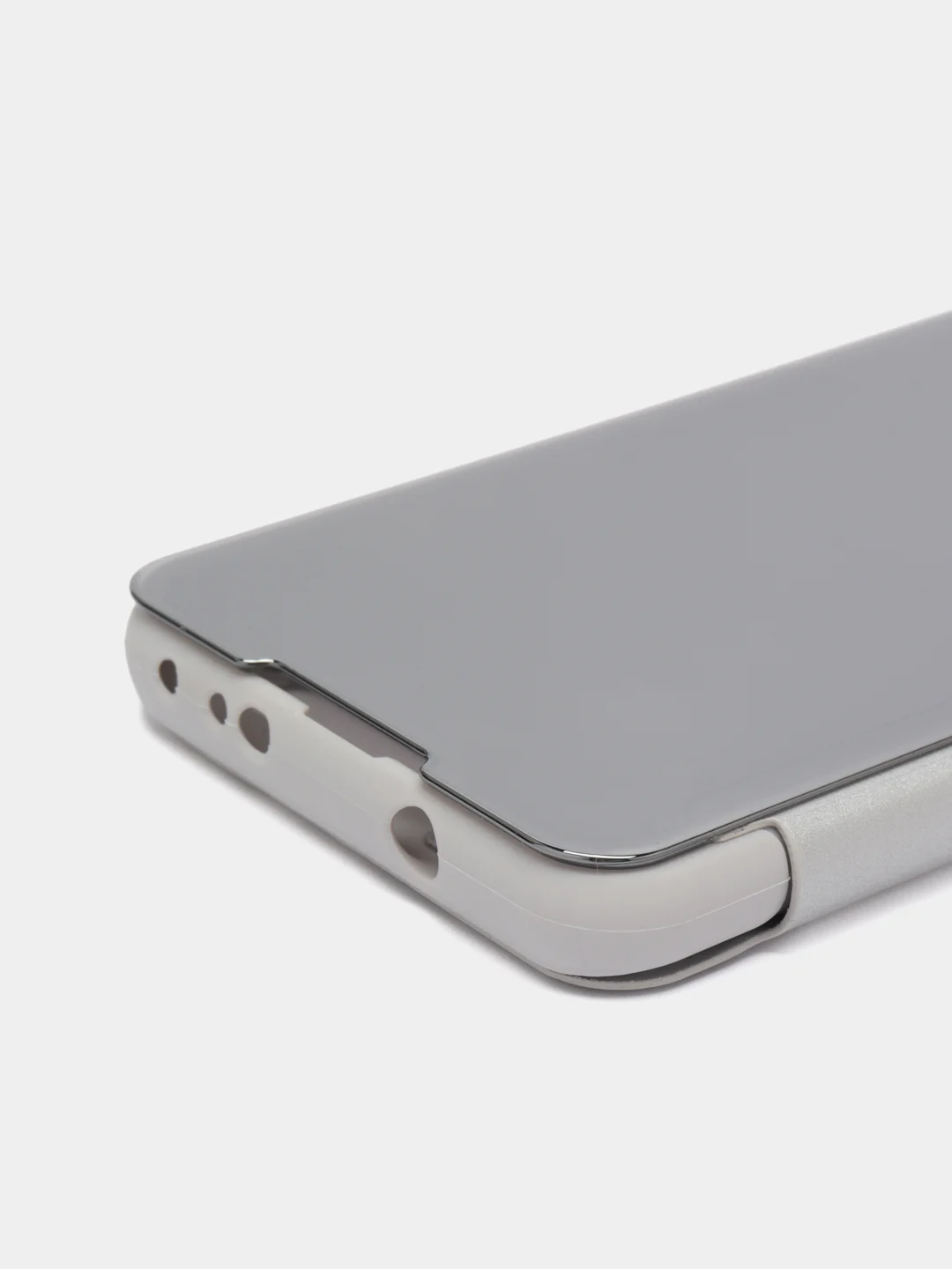 Серебряный чехол-книжка с прозрачным окном Huawei Psmart Z/ View20/Y5(2019/8s)/Y6p/Y7(2019)/P20 Lite