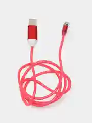 Красный кабель зарядный светящийся, USB-кабель, магнитный коннектор - MicroUSB, Type-C и Lightning