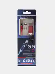 Красный кабель зарядный светящийся, USB-кабель, магнитный коннектор - MicroUSB, Type-C и Lightning