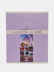 Тетрадь общая для школы предметная Delight 48 листов Обществознание клетка Brauberg 404569