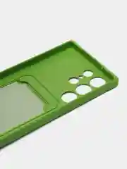 Лайм чехол для Samsung Galaxy S23 Ultra, Самсунг С23 ультра силиконовый, с карманом для карты