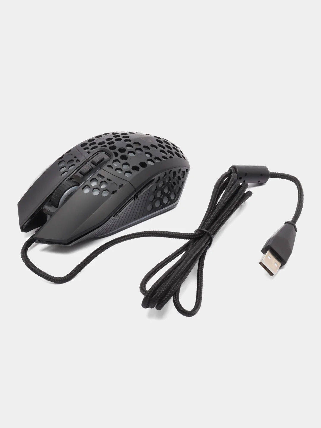 Черный компьютерная игровая проводная мышь с RGB подсветкой