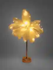 Молочный лампа декоративная с перьями, LED