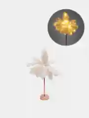 Молочный лампа декоративная с перьями, LED