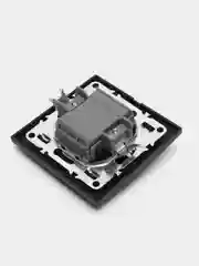 Выключатель 2-клавишный c индикатором, 250V, 10А, серия Эрна, PSW10-9002-03, черный
