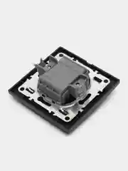 Выключатель 1-клавишный c индикатором, 250V, 10А, серия Эрна, PSW10-9001-03, черный