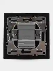 Выключатель 1-клавишный c индикатором, 250V, 10А, серия Эрна, PSW10-9001-03, черный