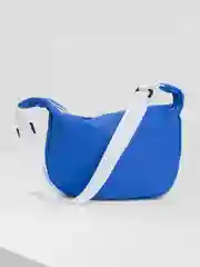 Синий женская сумка летняя, синяя и белая