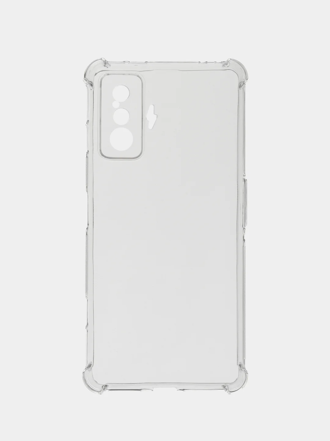 Прозрачный противоударный чехол BROSCORP для Xiaomi Poco F4 GT силиконовый с усиленными углами