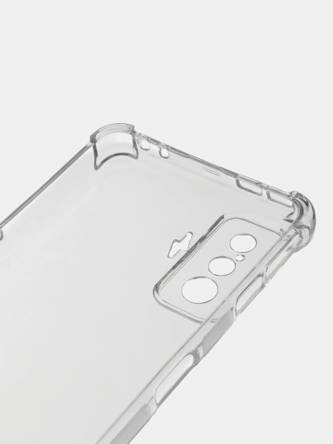 Прозрачный противоударный чехол BROSCORP для Xiaomi Poco F4 GT силиконовый с усиленными углами