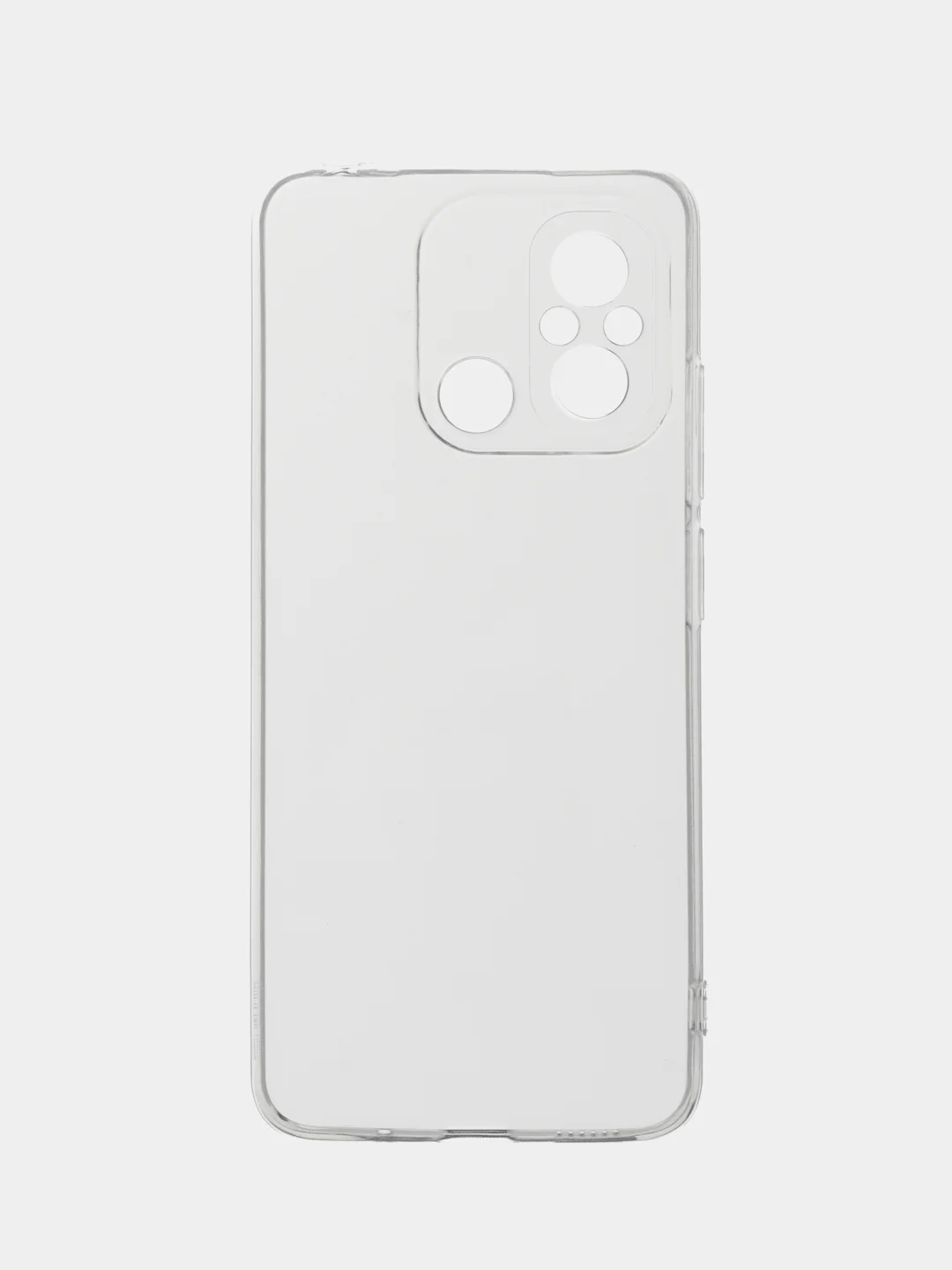 Прозрачный силиконовый чехол Broscorp для Xiaomi Redmi 12С с защитой камер и от прилипания прозрачный