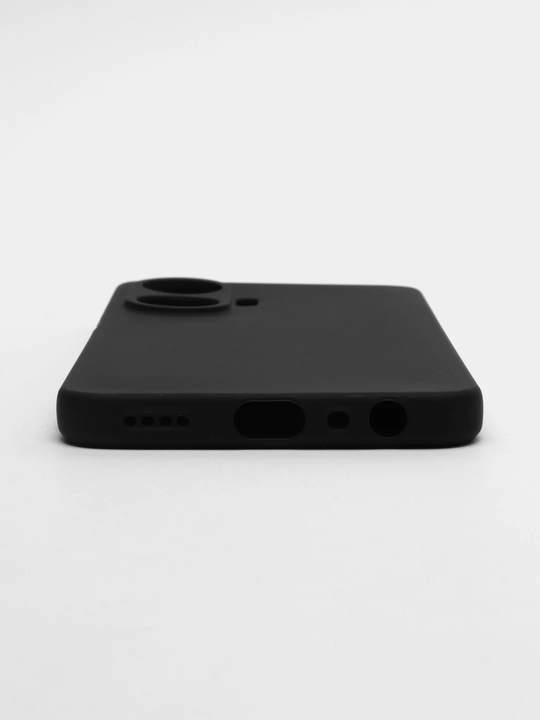 Черный чехол BROSCORP для Realme C55 матовый силиконовый тонкий, бортик вокруг камер