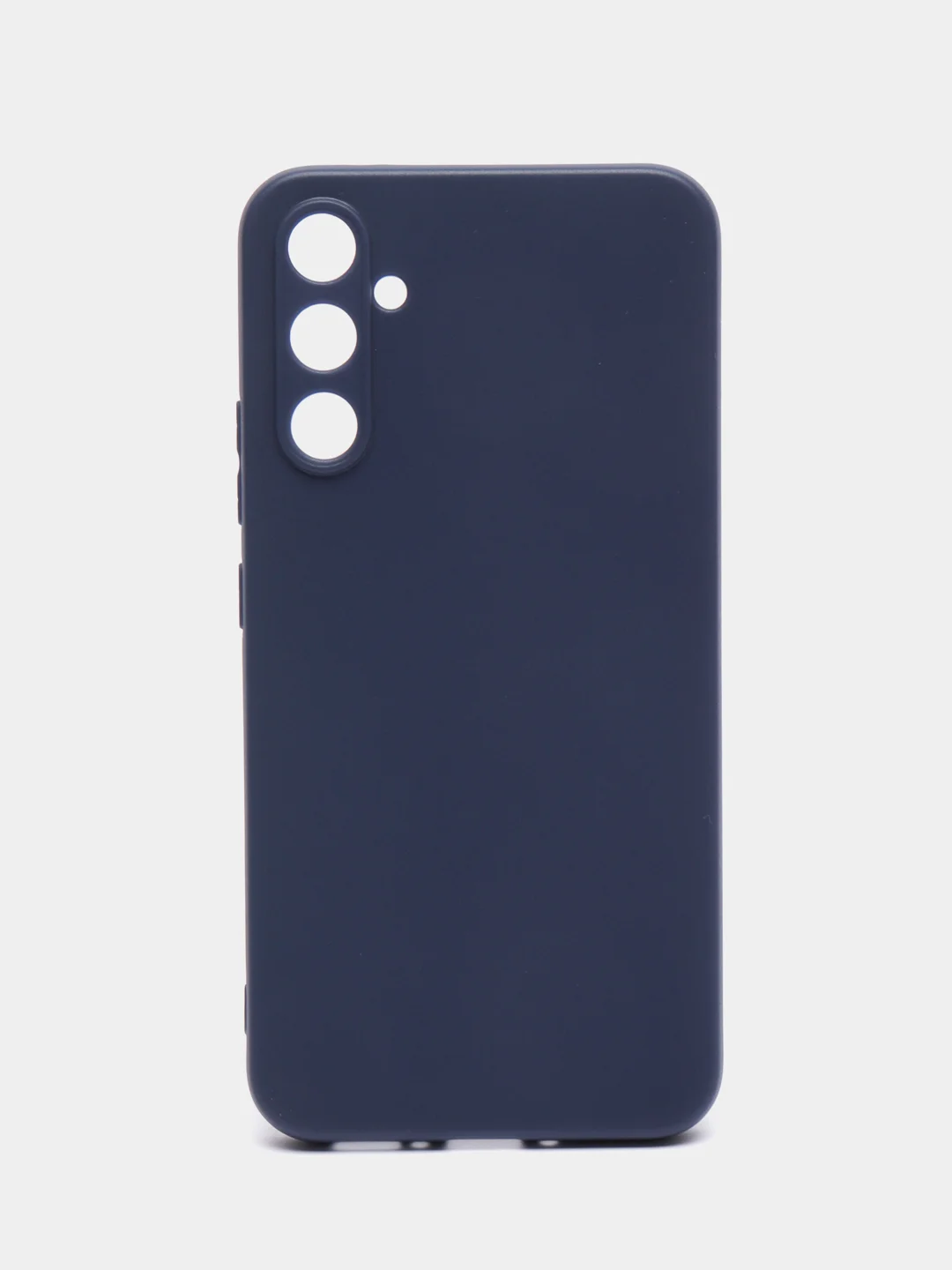 Синий чехол для Samsung Galaxy A34 силиконовый ROSCO матовый тонкий c бортиком- защитой камер