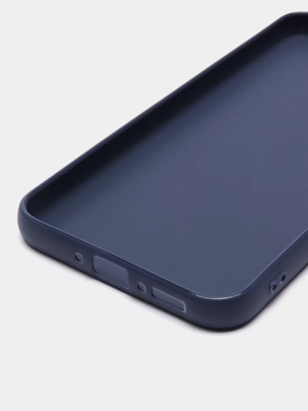 Синий чехол для Samsung Galaxy A34 силиконовый ROSCO матовый тонкий c бортиком- защитой камер
