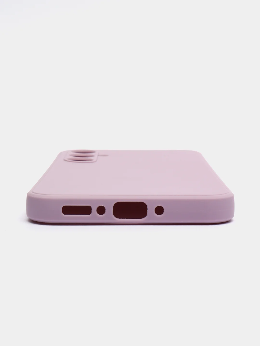 Фиолетовый чехол для Samsung Galaxy A34 силиконовый ROSCO матовый тонкий c бортиком- защитой камер