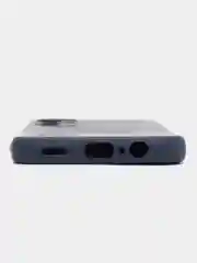 Синий меланж чехол Samsung Galaxy A14 (Самсунг Галакси А14) прозрачный, силиконовый, с подкладом
