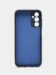 Синий меланж чехол Samsung Galaxy A14 (Самсунг Галакси А14) прозрачный, силиконовый, с подкладом