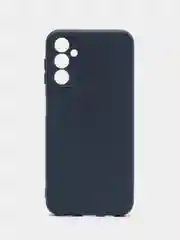 Синий меланж чехол Samsung Galaxy A14 (Самсунг Галакси А14) прозрачный, силиконовый, с подкладом