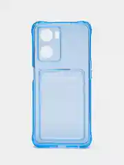 Синий чехол для Oppo A57 4G, A77 4G, A77S (Оппо А57, А77 4 Джи) силиконовый, c защитой камеры