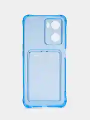 Синий чехол для Oppo A57 4G, A77 4G, A77S (Оппо А57, А77 4 Джи) силиконовый, c защитой камеры