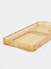 Золотой чехол для Oppo A17 / A17K, Оппо А17, А17К прозрачный, с карманом для карт