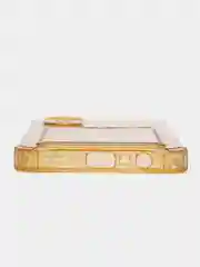 Золотой чехол для Oppo A17 / A17K, Оппо А17, А17К прозрачный, с карманом для карт