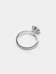 Серебряный комплект украшений из цепочки, серег и кольца со сверкающим камнем, женское украшение