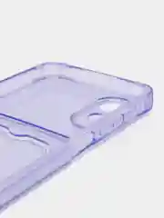 Фиолетовый чехол для Oppo A17 / A17K, Оппо А17, А17К прозрачный, с карманом для карт