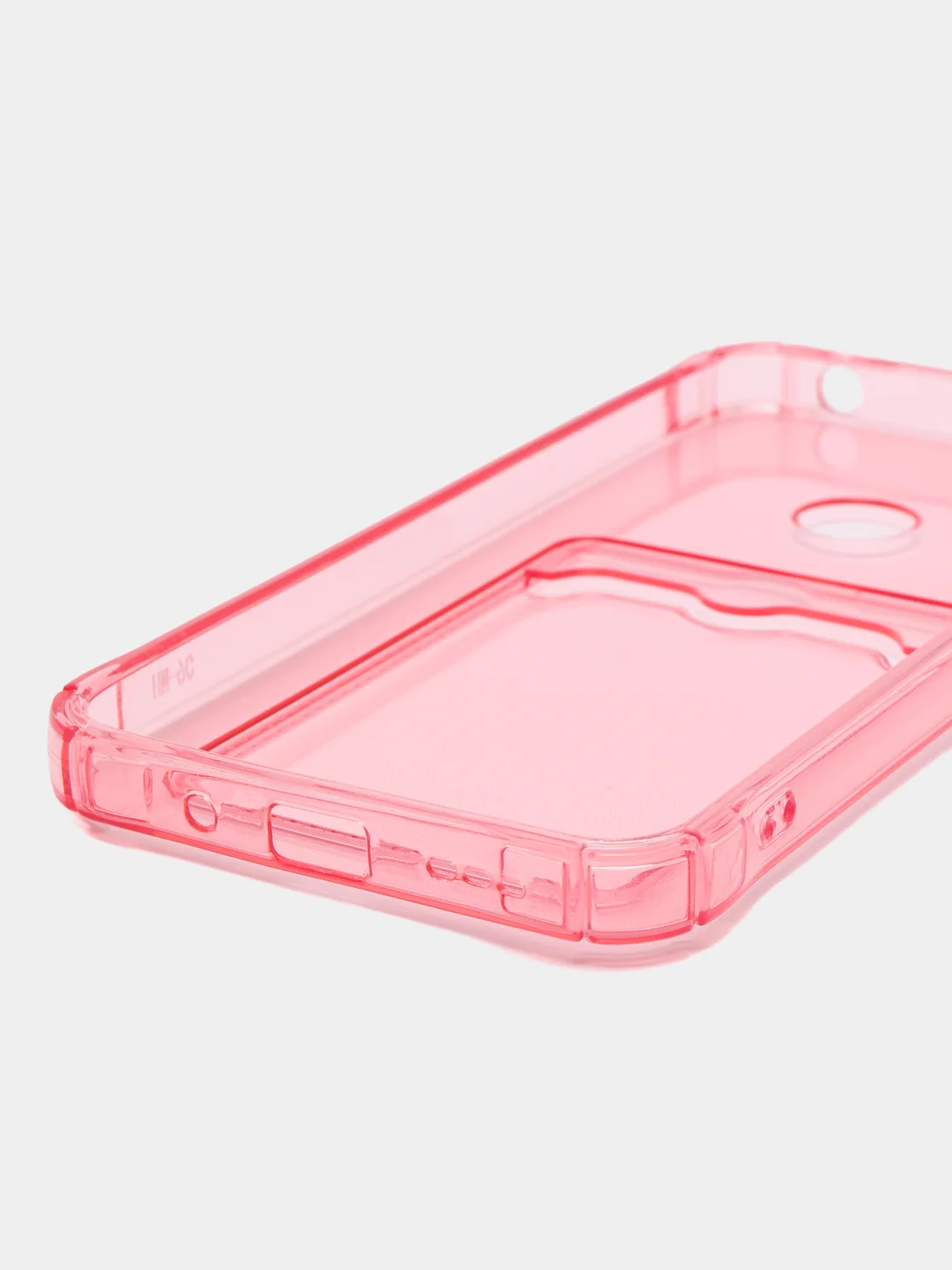 Розовый силиконовый чехол Xiaomi Redmi 9C 10A, с карманом для карт, прозрачный