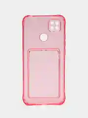 Розовый силиконовый чехол Xiaomi Redmi 9C 10A, с карманом для карт, прозрачный