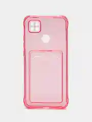 Розовый силиконовый чехол Xiaomi Redmi 9C 10A, с карманом для карт, прозрачный