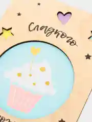 Бронзовый открытка деревянная, 10 х 14,5 см