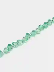 Лесной зеленый бусины граненные, биконус