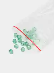Лесной зеленый бусины граненные, биконус