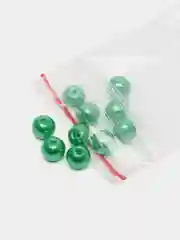 Зеленый бусины круглые цветные, для плетения и украшений
