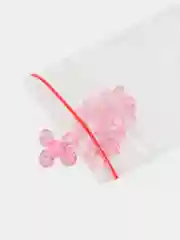 Розовый бусины граненные, биконус